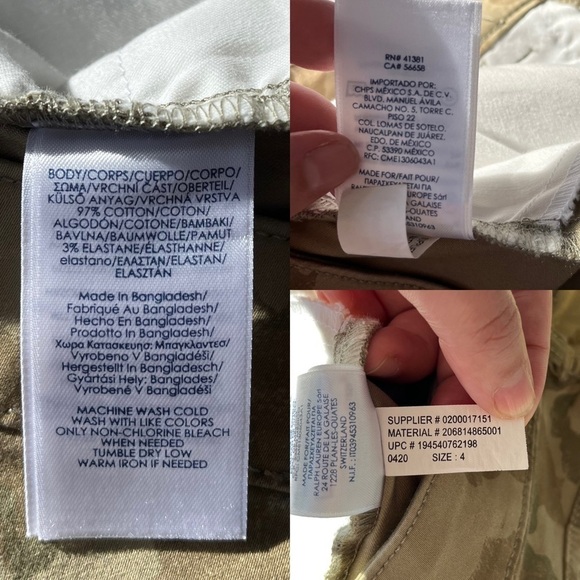 NWT Chaps Camo Print Mid-rise Slim Leg Super Stretch Skinny Pant 4 - Picture 13 of 16